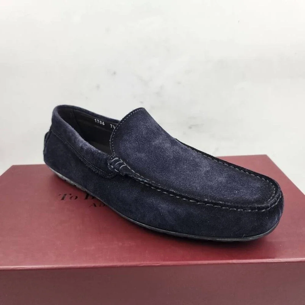 To Boot New York Marin Drivers Loafer Men's 7.5 Blue Aero Moc Toe Slip On Style
